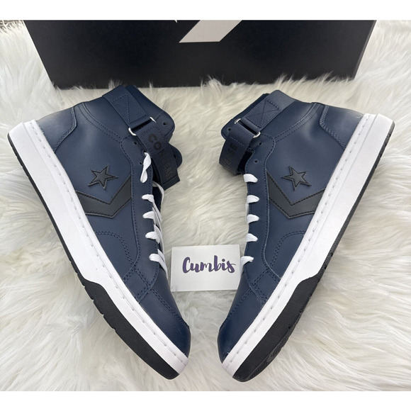 Converse Men's Pro Blaze V2 Mid Size 12 Blue Leather Athletic Shoes Sneakers NEW - Picture 3 of 10